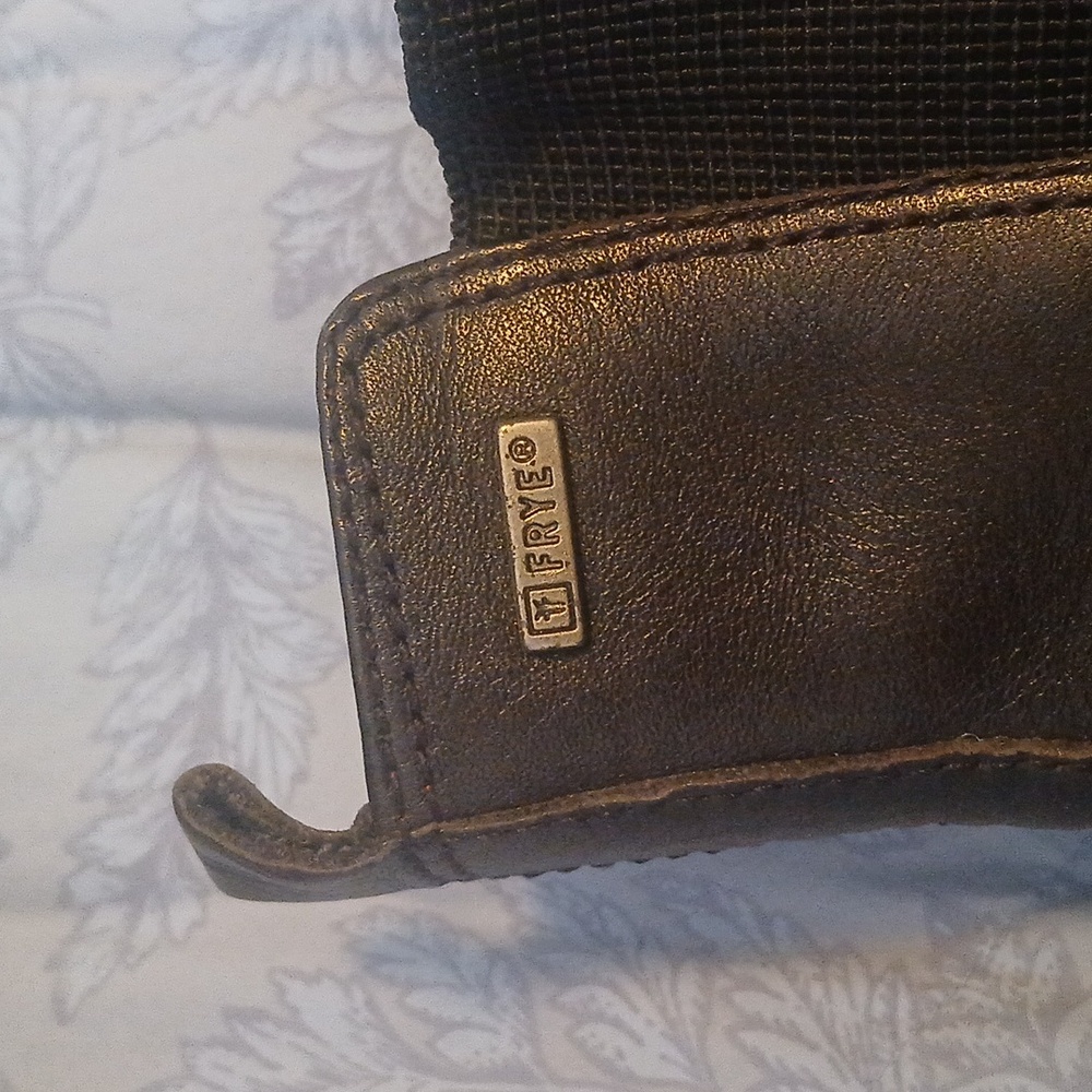Frye Black/Dark Brown Leather Dressy/Heeled Boots Size 8M - Picture 13 of 15